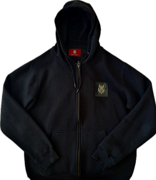 Zip Up Wolf Hoodie