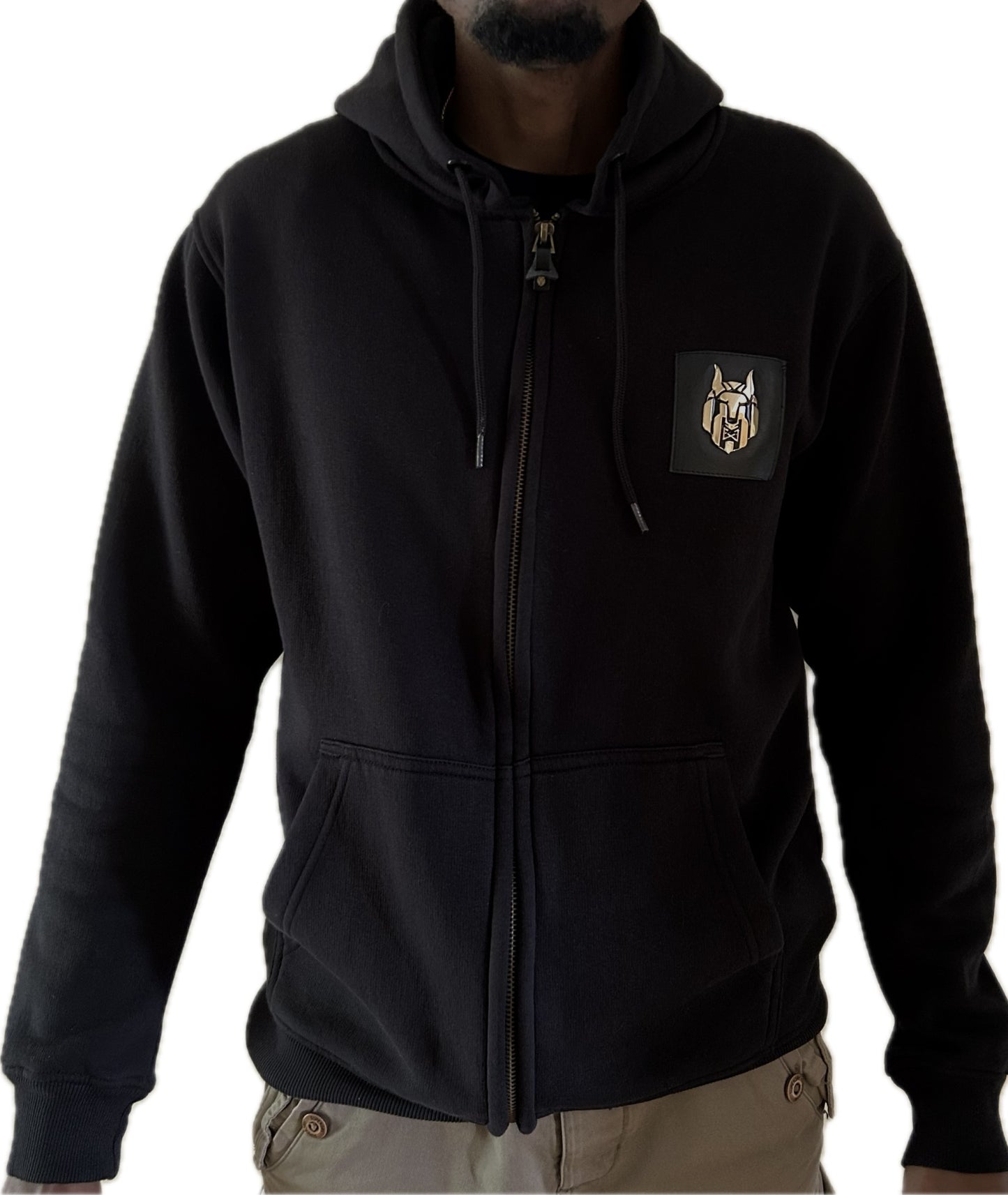 Zip Up Wolf Hoodie